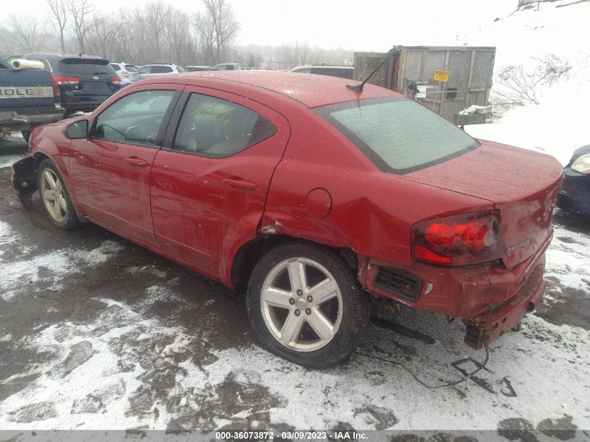 2013 DODGE AVENGER SXT - 1C3CDZCB8DN606906