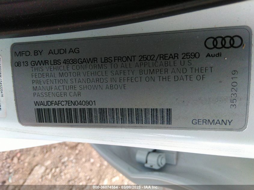 2014 AUDI A6 2.0T PREMIUM PLUS - WAUDFAFC7EN040901