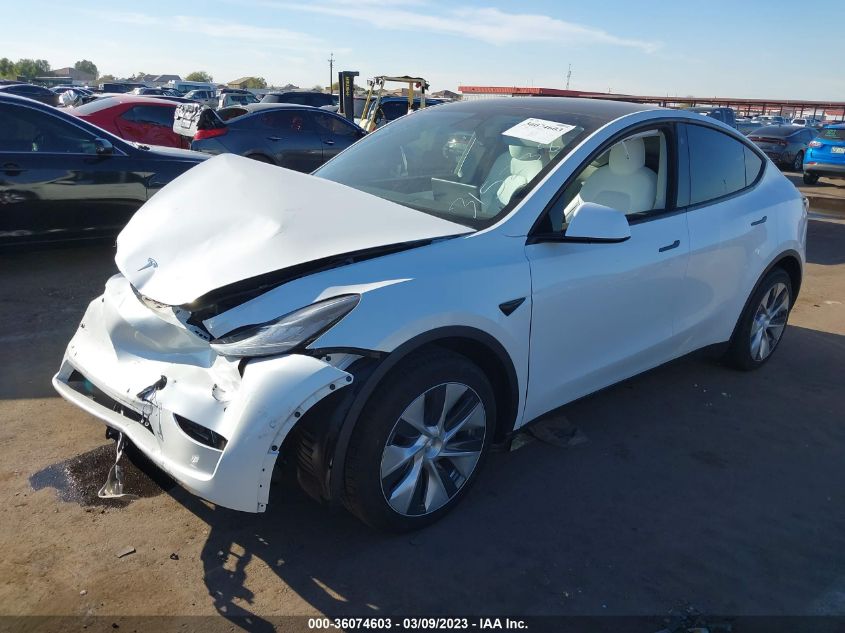 2022 TESLA MODEL Y LONG RANGE - 7SAYGDEE5NF445744
