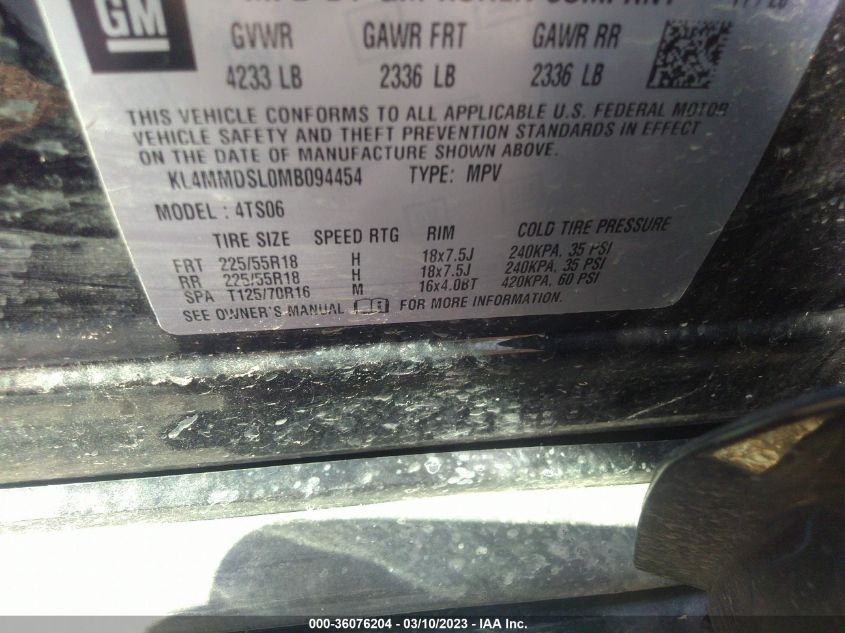 2021 BUICK ENCORE GX SELECT - KL4MMDSL0MB094454