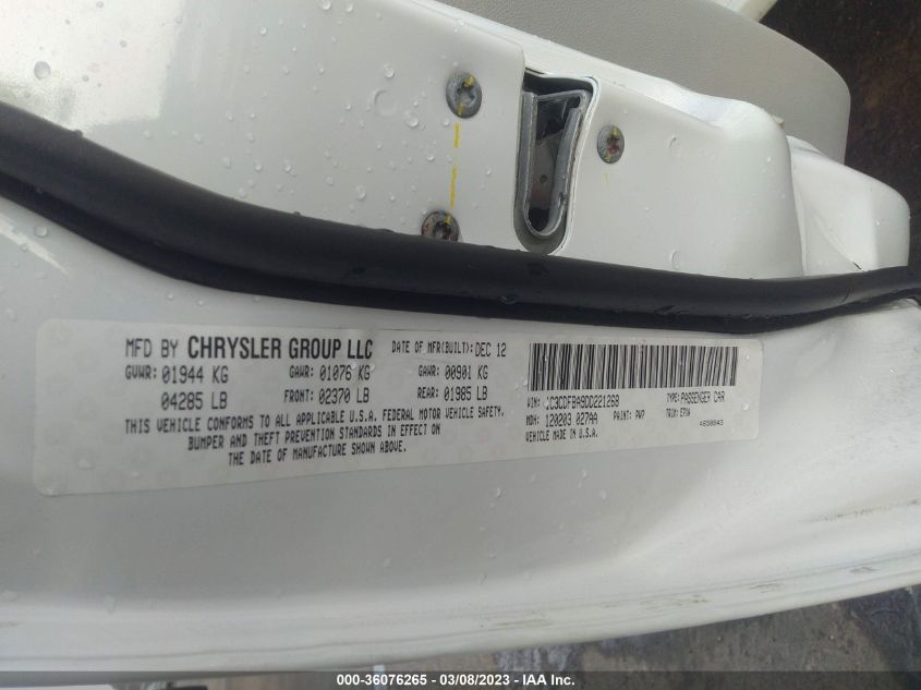 2013 DODGE DART SXT - 1C3CDFBA9DD221268