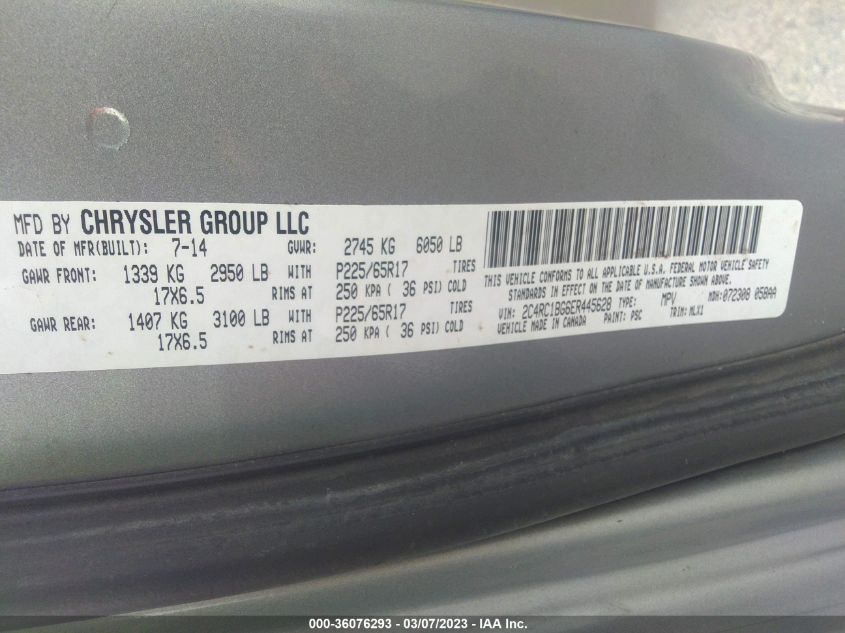2014 CHRYSLER TOWN & COUNTRY TOURING - 2C4RC1BG6ER445628