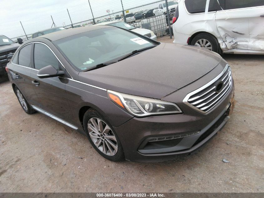 2015 HYUNDAI SONATA 2.4L SPORT - 5NPE34AF8FH075354