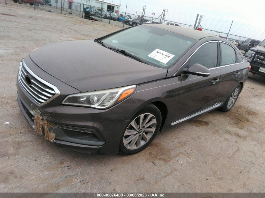 2015 HYUNDAI SONATA 2.4L SPORT - 5NPE34AF8FH075354