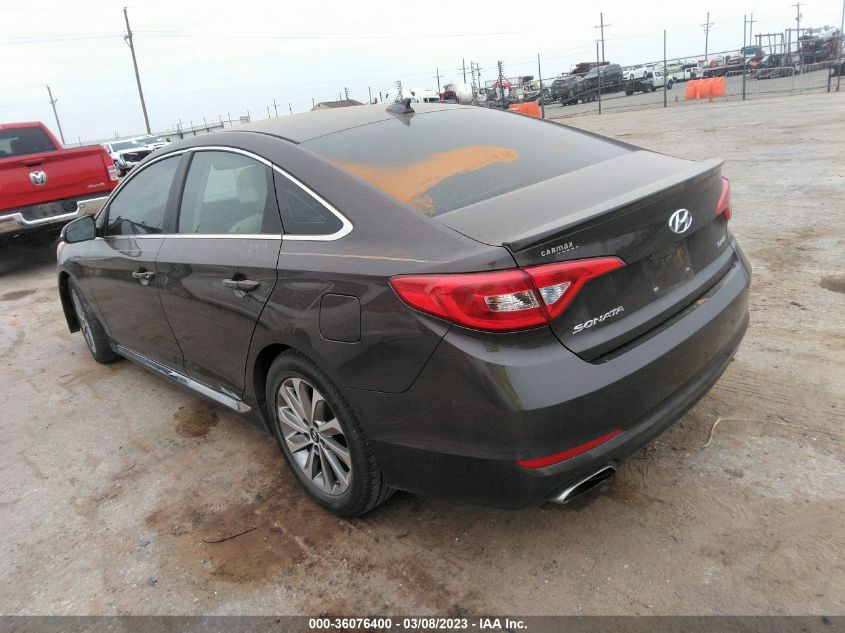 2015 HYUNDAI SONATA 2.4L SPORT - 5NPE34AF8FH075354