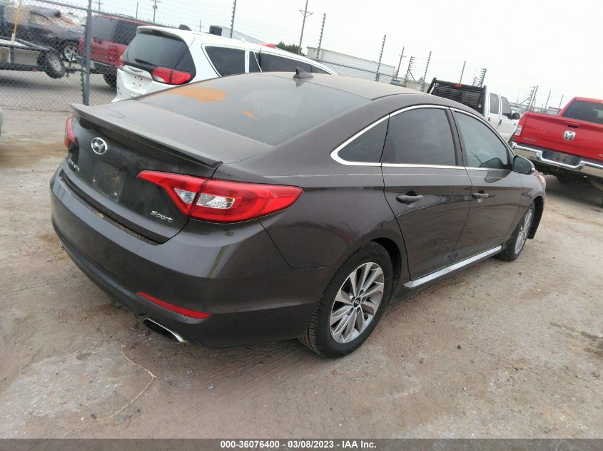 2015 HYUNDAI SONATA 2.4L SPORT - 5NPE34AF8FH075354