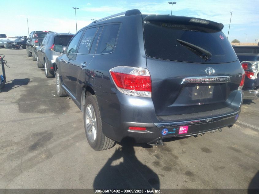 2013 TOYOTA HIGHLANDER LIMITED - 5TDYK3EH9DS133582