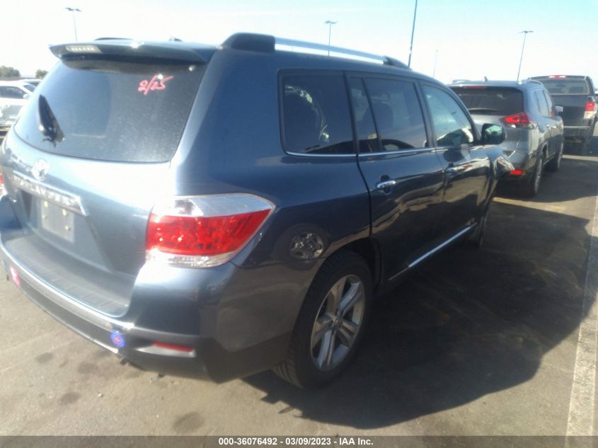 2013 TOYOTA HIGHLANDER LIMITED - 5TDYK3EH9DS133582