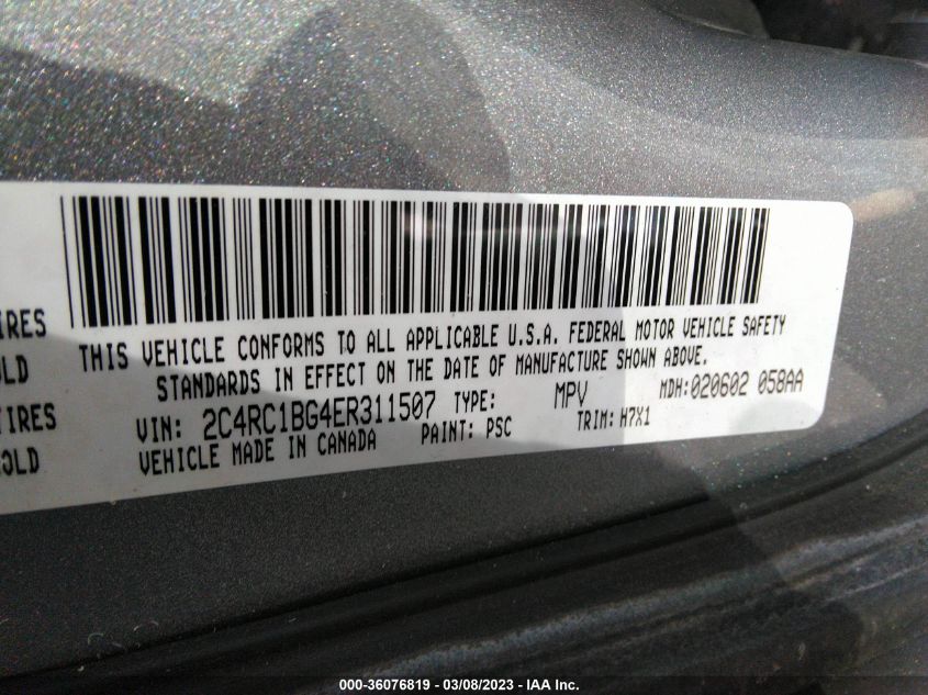 2014 CHRYSLER TOWN & COUNTRY TOURING - 2C4RC1BG4ER311507