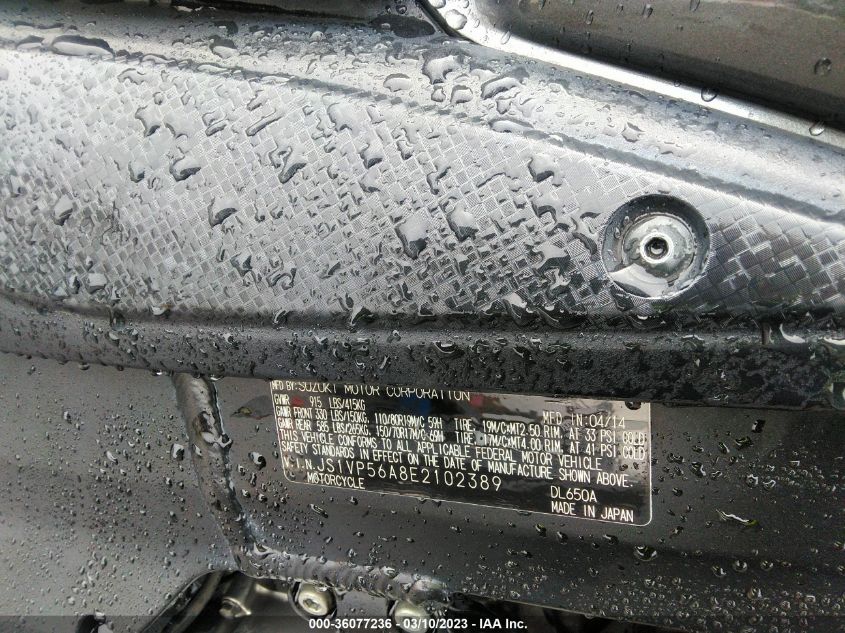 2014 SUZUKI DL650 A - JS1VP56A8E2102389