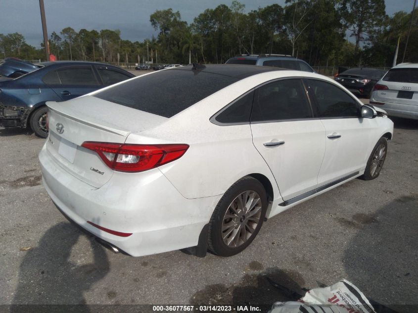 2015 HYUNDAI SONATA 2.4L LIMITED - 5NPE34AF2FH044343