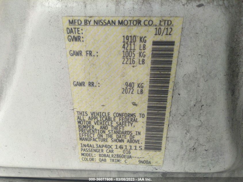 2014 NISSAN ALTIMA 2.5 - 1N4AL3AP9EN380190