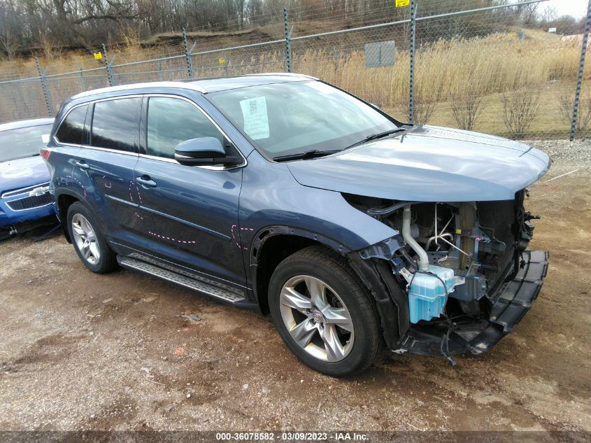 2014 TOYOTA HIGHLANDER LIMITED - 5TDDKRFH5ES066562