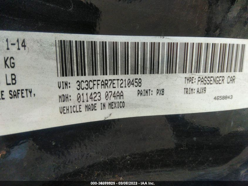 2014 FIAT 500 POP - 3C3CFFAR7ET210458