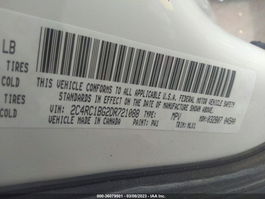 2013 CHRYSLER TOWN & COUNTRY TOURING - 2C4RC1BG2DR721088