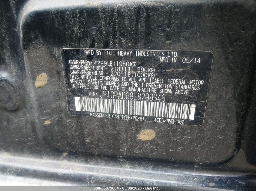 2014 SUBARU IMPREZA WAGON 2.0I PREMIUM - JF1GPAD68E8299346