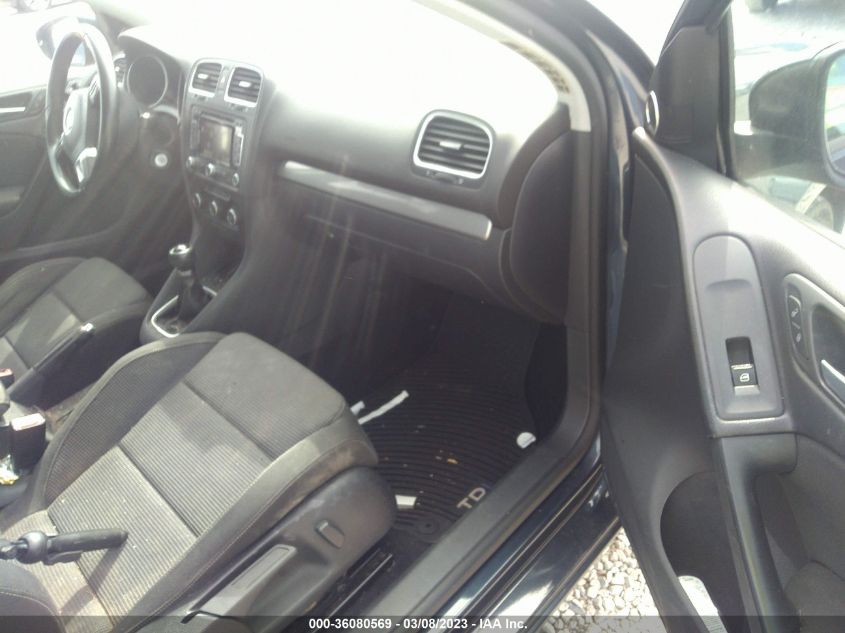 2013 VOLKSWAGEN GOLF TDI W/TECH PKG - WVWNM7AJ2DW006895