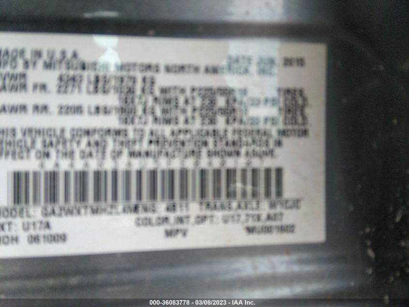 2015 MITSUBISHI OUTLANDER SPORT ES - 4A4AR3AU5FE040107