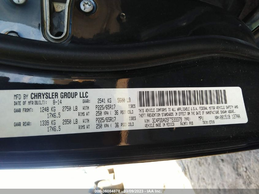2015 DODGE JOURNEY SE - 3C4PDDAG5FT533379