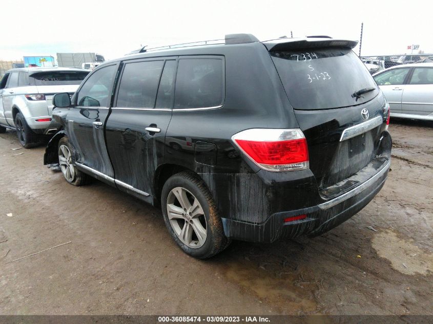 2013 TOYOTA HIGHLANDER LIMITED - 5TDDK3EH3DS201874