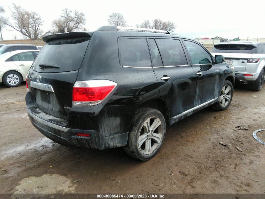 2013 TOYOTA HIGHLANDER LIMITED - 5TDDK3EH3DS201874