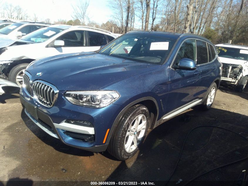 VIN 5UXTY5C02M9G49753 2021 BMW X3 XDRIVE30I