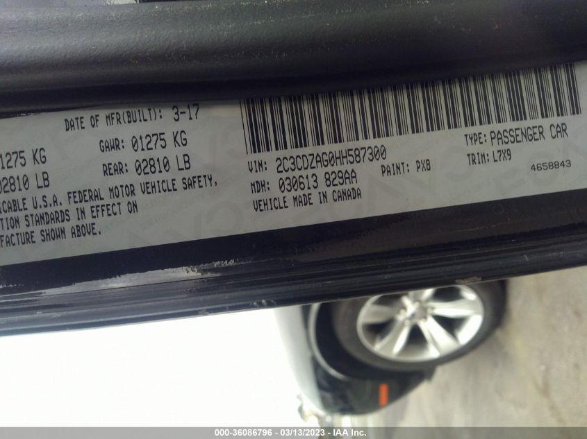 2017 DODGE CHALLENGER SXT - 2C3CDZAG0HH587300