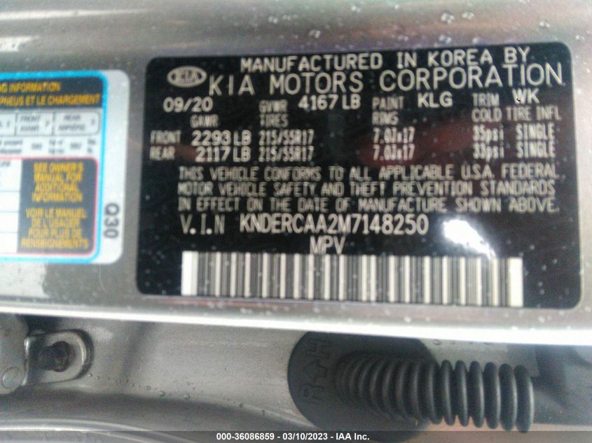 2021 KIA SELTOS EX - KNDERCAA2M7148250