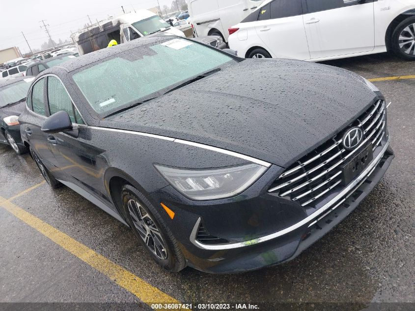 2021 HYUNDAI SONATA HYBRID BLUE - KMHL24JJ9MA033127