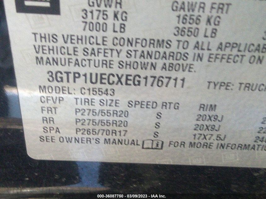 2014 GMC SIERRA 1500 SLE - 3GTP1UECXEG176711