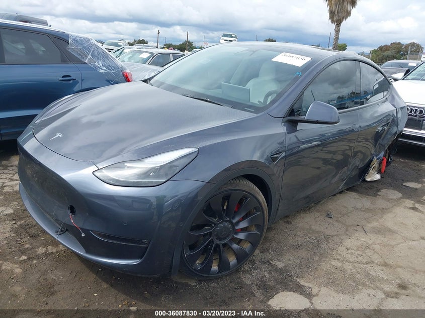 VIN 7SAYGDEF8NF410916 2022 TESLA MODEL Y PERFORMANCE