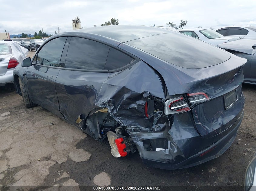 VIN 7SAYGDEF8NF410916 2022 TESLA MODEL Y PERFORMANCE