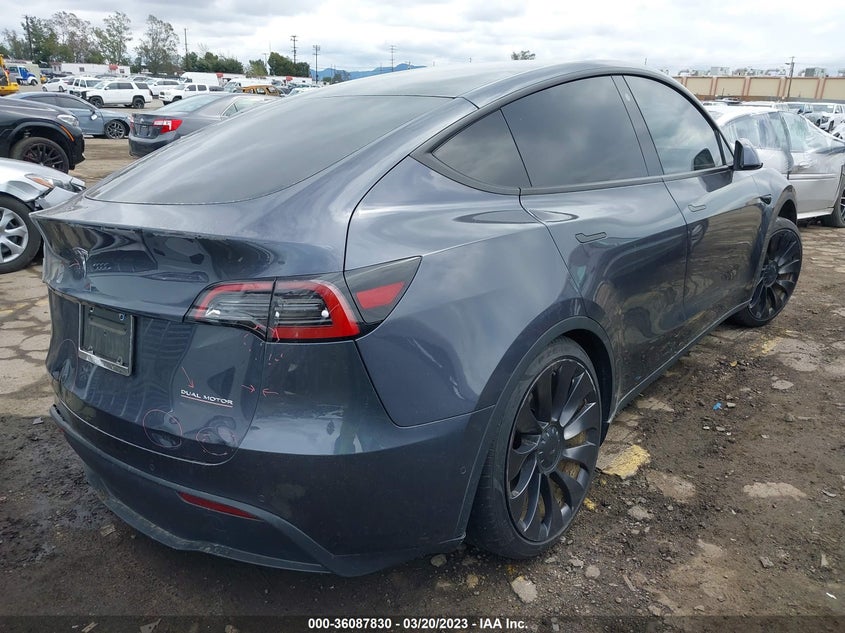 VIN 7SAYGDEF8NF410916 2022 TESLA MODEL Y PERFORMANCE