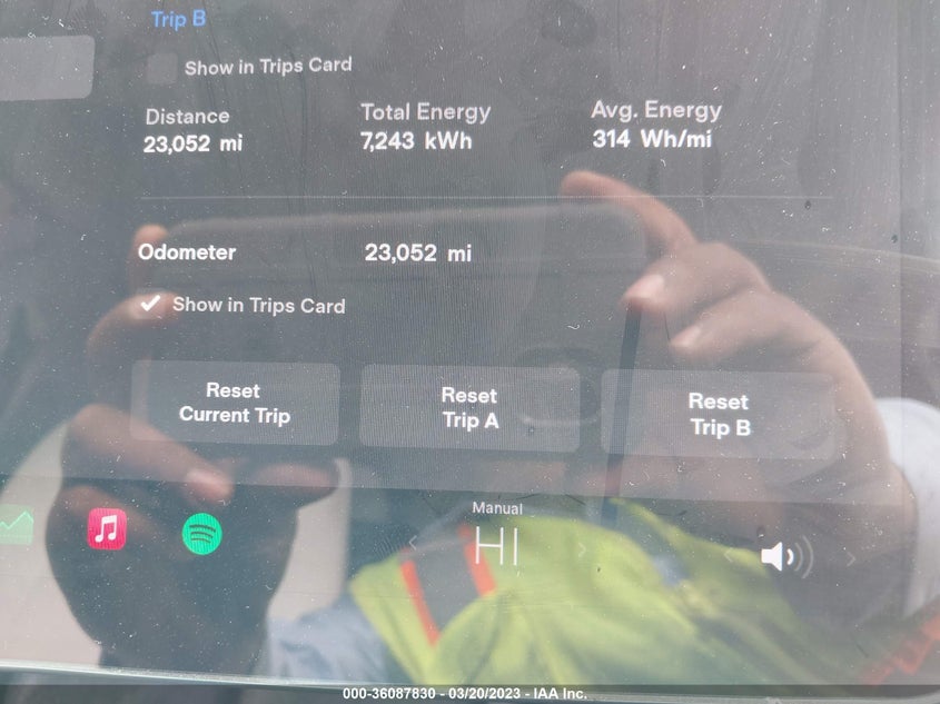VIN 7SAYGDEF8NF410916 2022 TESLA MODEL Y PERFORMANCE