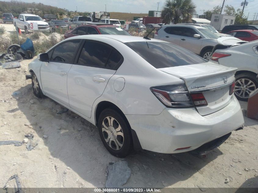 2013 HONDA CIVIC HYBRID - 19XFB4F25DE003509