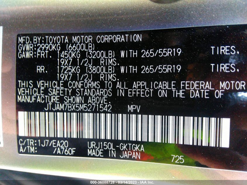 2021 LEXUS GX GX 460 PREMIUM JTJAM7BX5M5271542
