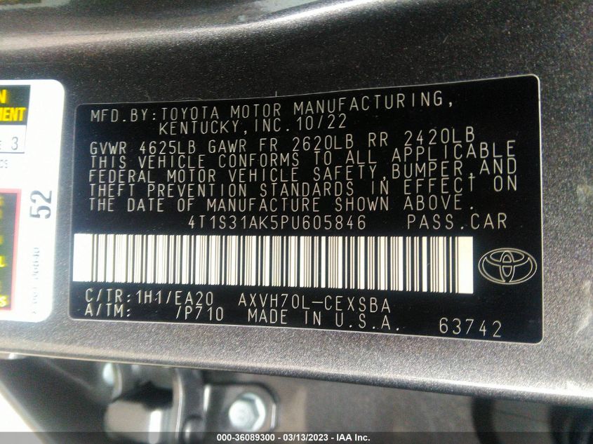 2023 TOYOTA CAMRY HYBRID SE - 4T1S31AK5PU605846