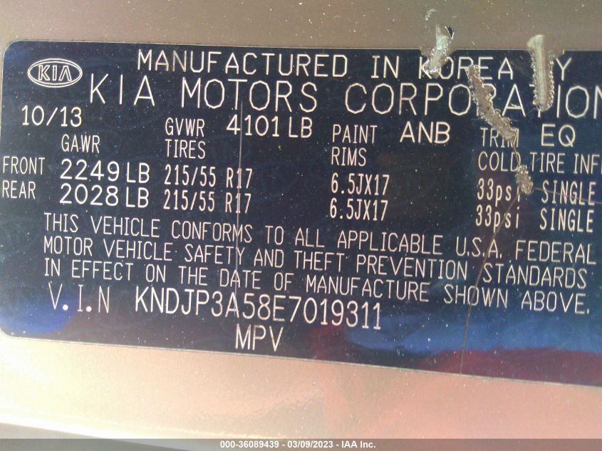 2014 KIA SOUL + - KNDJP3A58E7019311