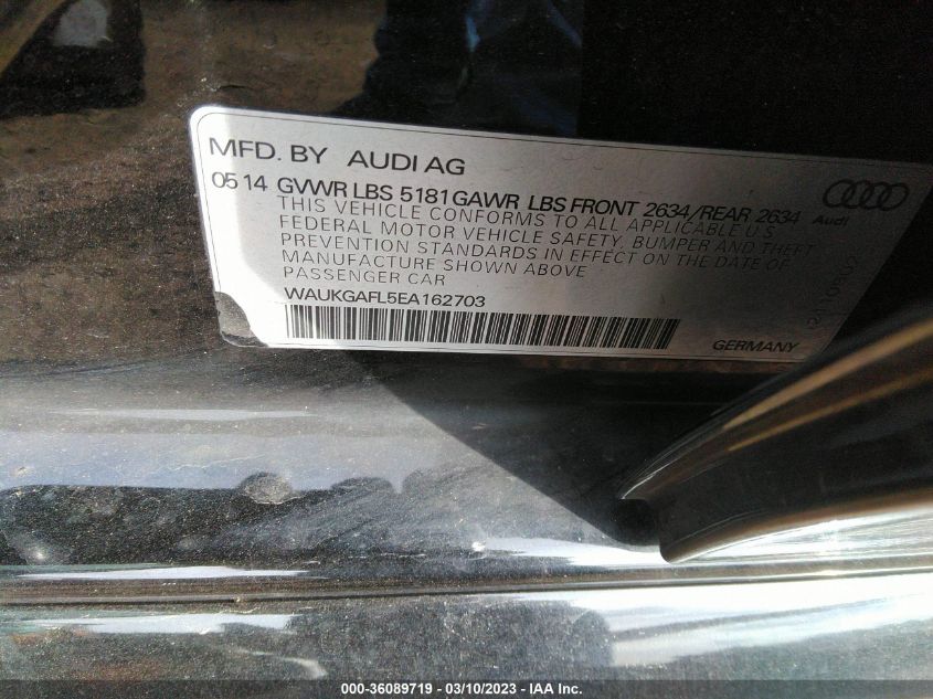 2014 AUDI S4 PRESTIGE - WAUKGAFL5EA162703