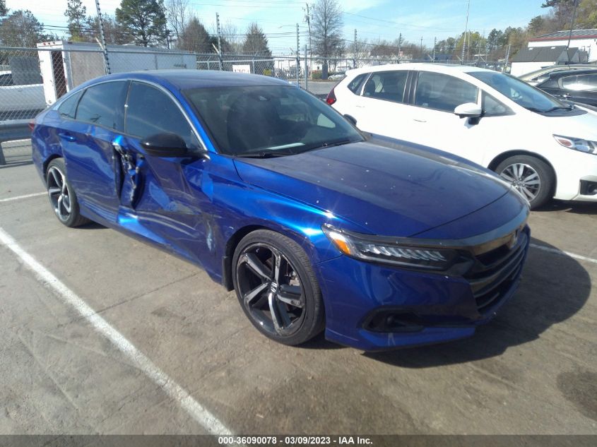 2021 HONDA ACCORD SEDAN SPORT - 1HGCV1F3XMA101148