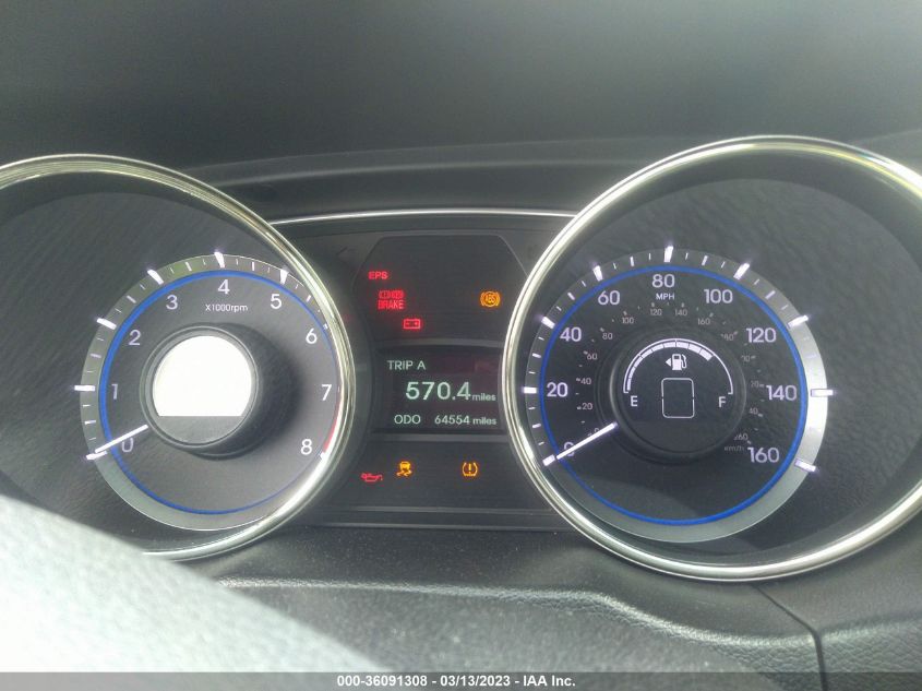 2013 HYUNDAI SONATA GLS PZEV - 5NPEB4AC6DH661041