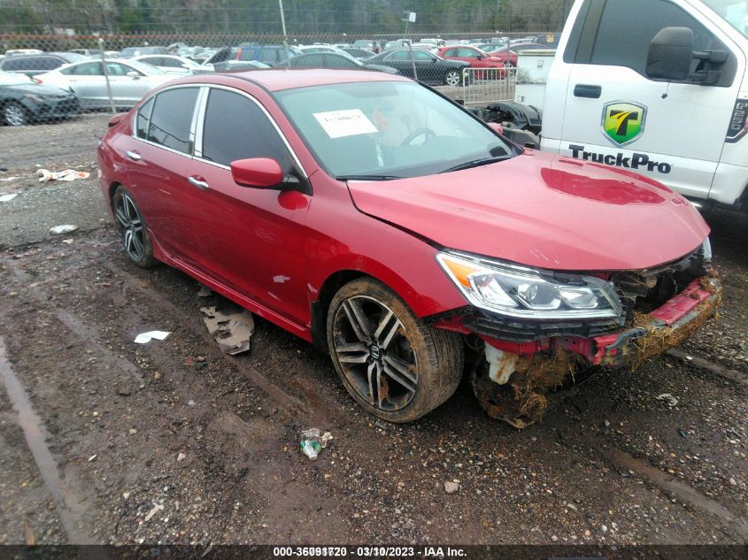 2017 HONDA ACCORD SEDAN SPORT - 1HGCR2F54HA297007