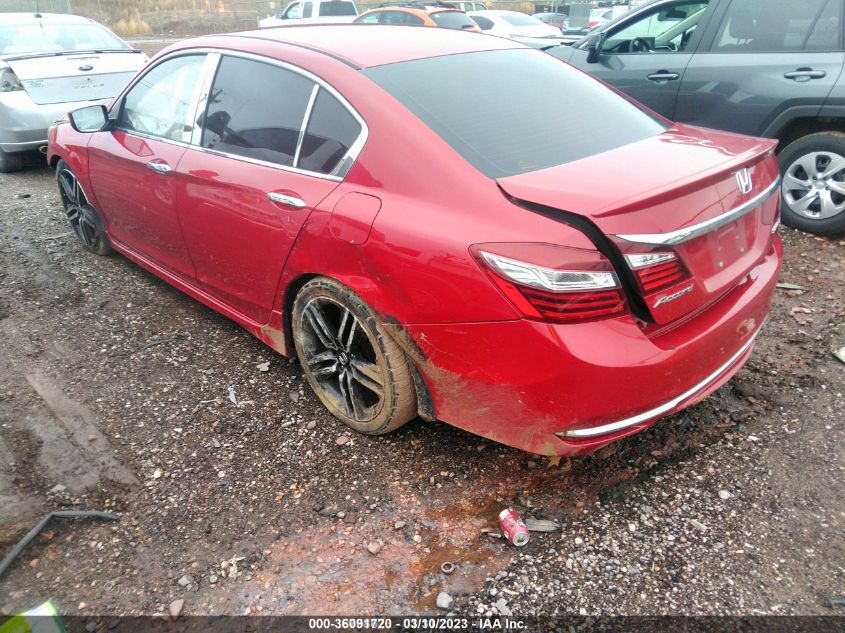 2017 HONDA ACCORD SEDAN SPORT - 1HGCR2F54HA297007