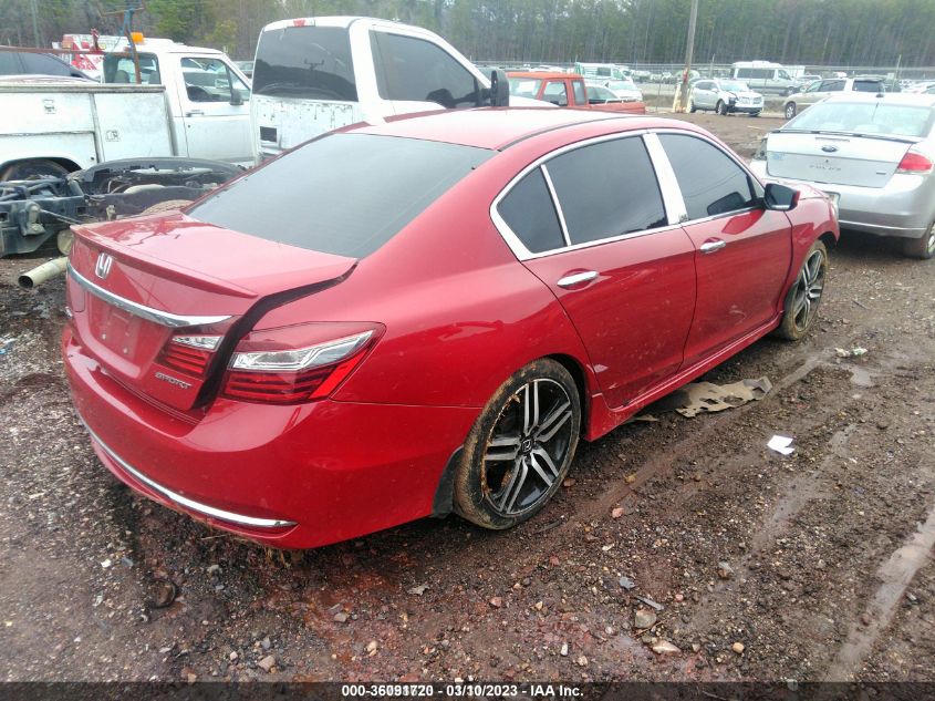 2017 HONDA ACCORD SEDAN SPORT - 1HGCR2F54HA297007