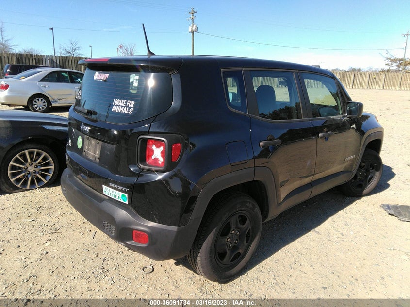 VIN ZACNJBAB9KPK51267 2019 JEEP RENEGADE SPORT
