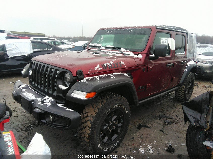 VIN 1C4HJXDN6NW102437 2022 JEEP WRANGLER UNLIMITED WILLYS