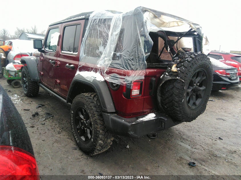 VIN 1C4HJXDN6NW102437 2022 JEEP WRANGLER UNLIMITED WILLYS