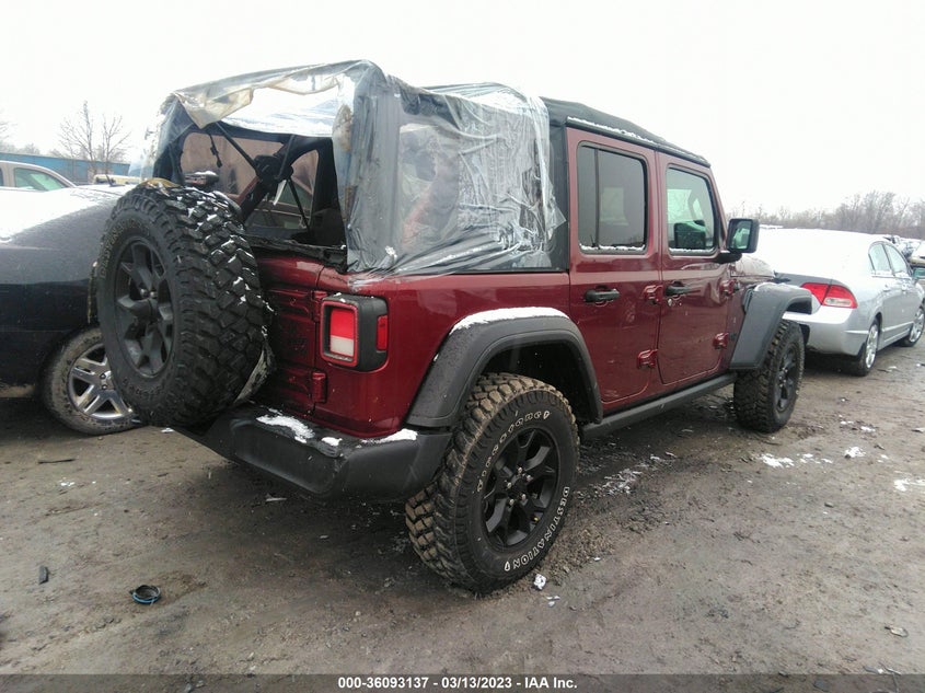 VIN 1C4HJXDN6NW102437 2022 JEEP WRANGLER UNLIMITED WILLYS
