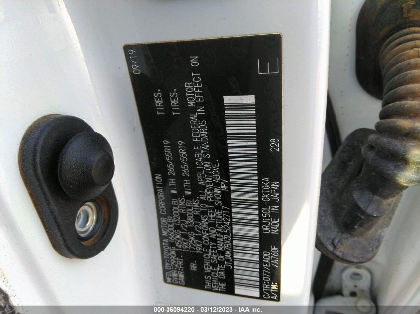 2020 LEXUS GX GX 460 PREMIUM JTJAM7BX3L5242717