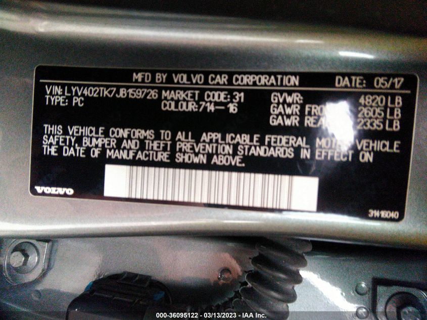 2018 VOLVO S60 INSCRIPTION - LYV402TK7JB159726